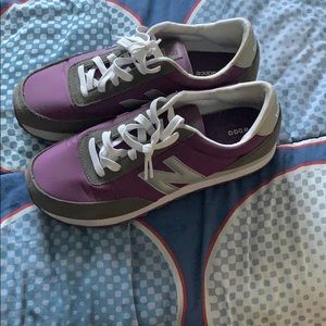 Purple and silver New balances